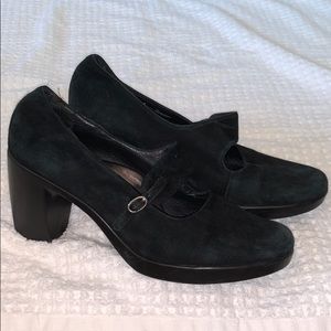 Dansko Black Suede Mary Jane Pumps (10M)